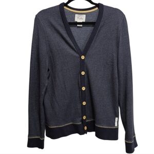 Koto Mens Cardigan Sweater Medium Button Front Boyfriend Blue Urban Outfitter UO